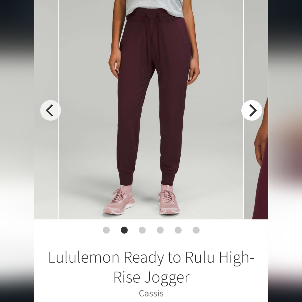 Lululemon sz. 4 Ready to Rulu High-Rise Jogger Cassis